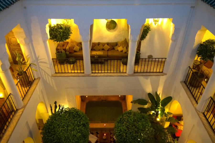 Riad Camilia - Courtyard At Night