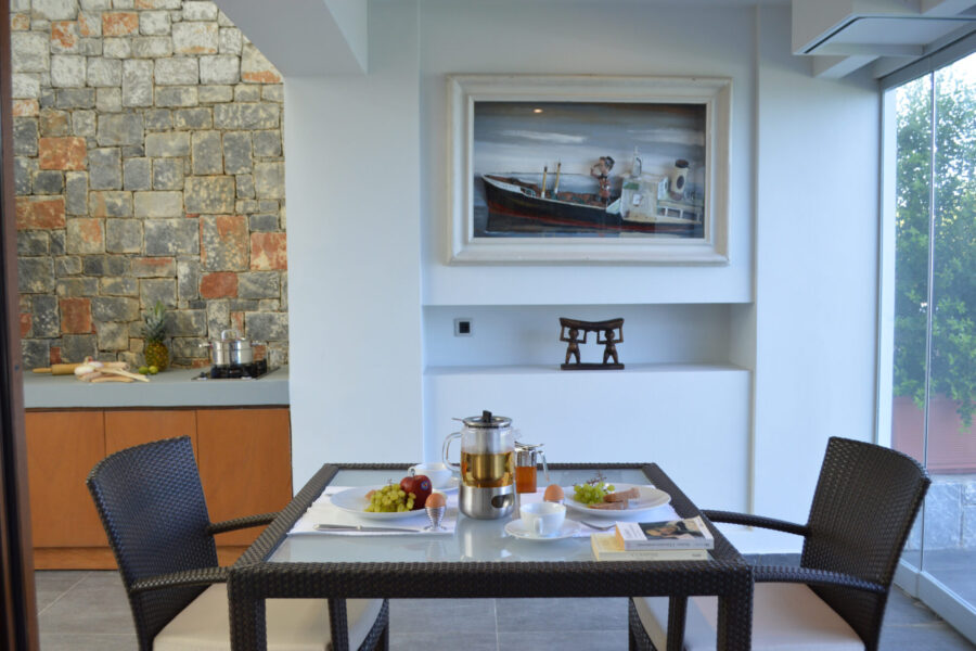 Villa Gianna Crete - Dining Area Coffee Area Breakfast Nook