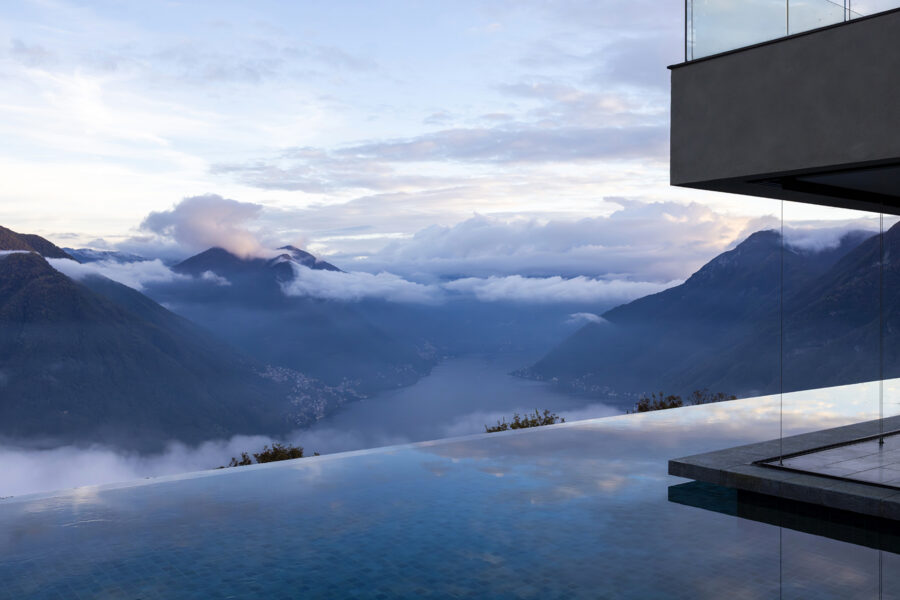 Villa Peduzzi Lake Como - Pool Exterior View