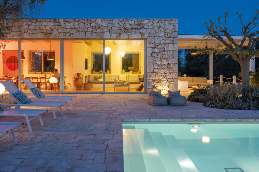Ostuni Art - Exterior and Pool at Night