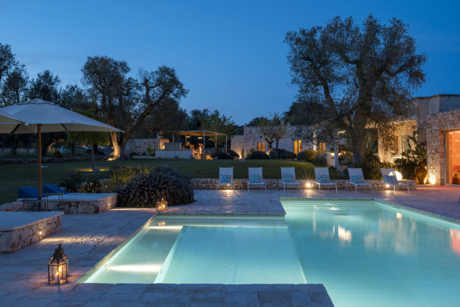 Ostuni Art - Exterior and Pool at Night