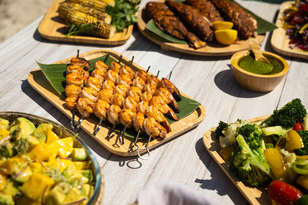 Little Bay Anguilla - Beach BBQ - Lunch Dishes